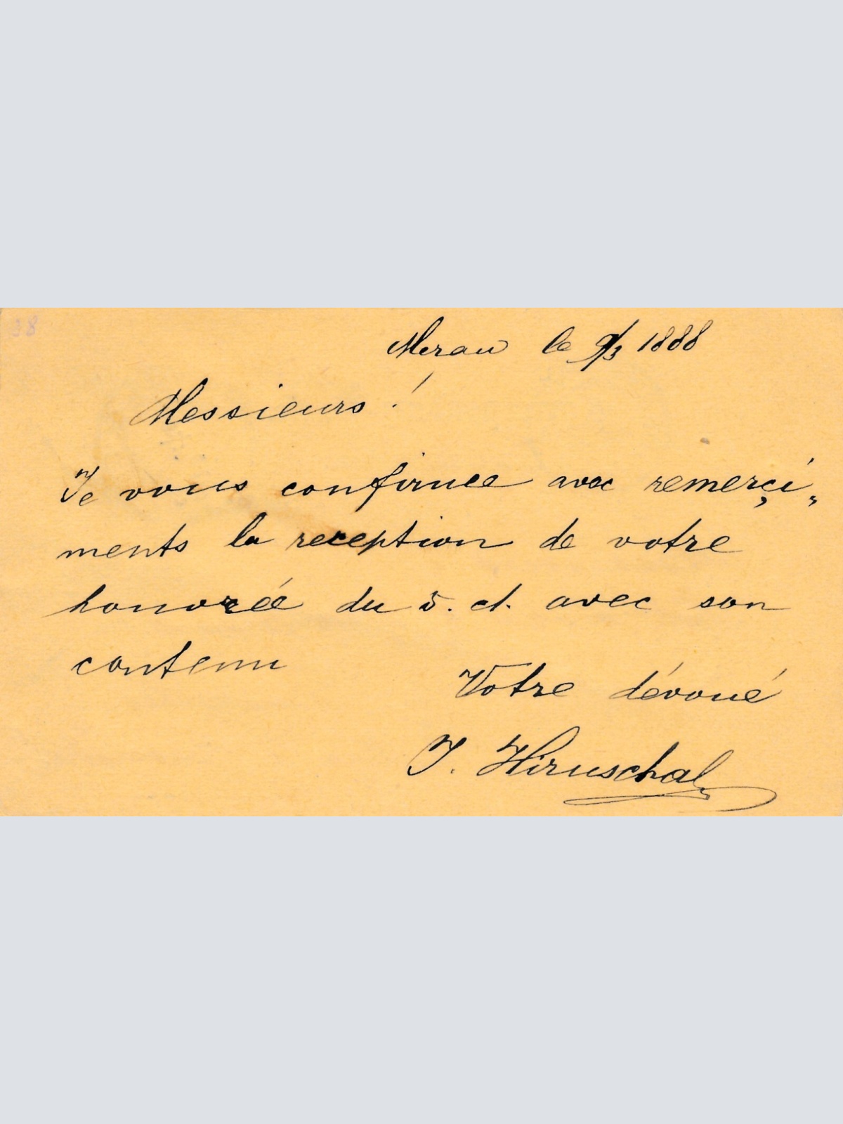 2 Kreuzer Ganzsachen - Karte (Ital) 1888 aus Meran + 3 Kreuzer ZF (10543)