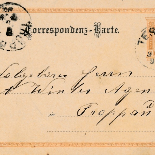 2 Kreuzer - Ganzsachen - Karte 1892 aus Teschen (10695)