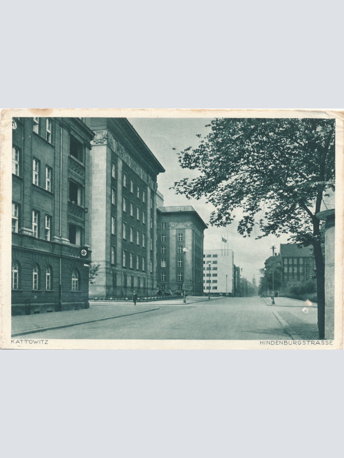 AK aus Kattowitz Straßenansicht Polen Ansichtskarte (9175)