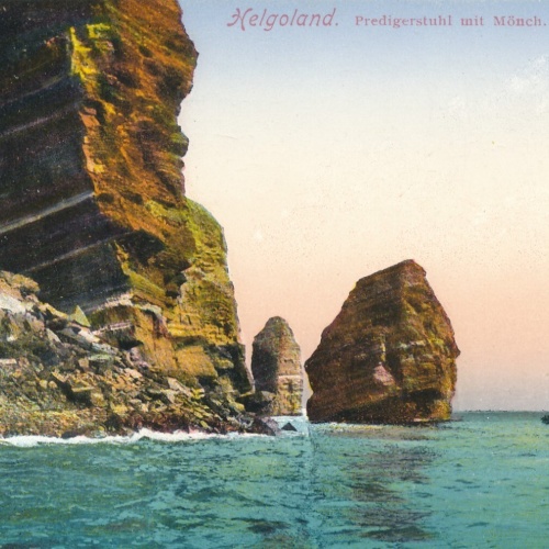 AK aus Helgoland Predigerstuhl mit Mön Schleswig - Holstein Ansichtskarte (9360)