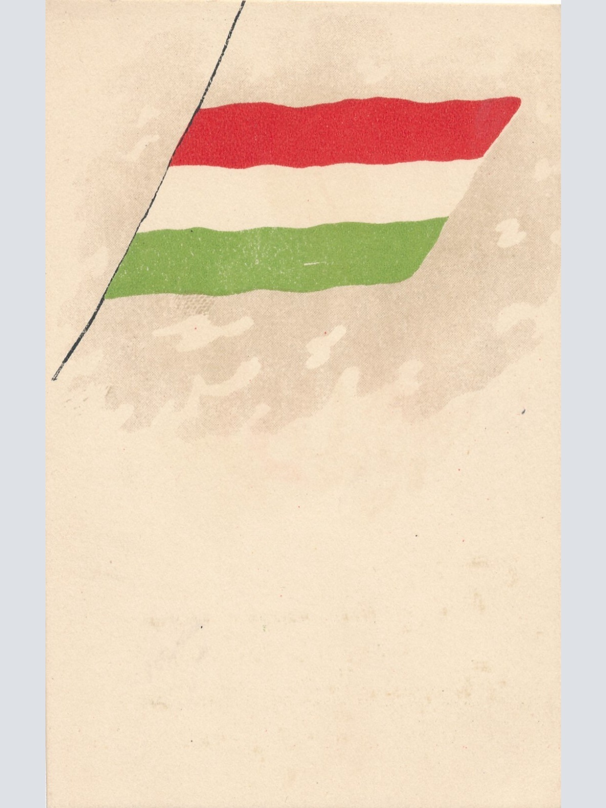 AK Ungarn Flagge - Flaggs Ansichtskarte (9438)