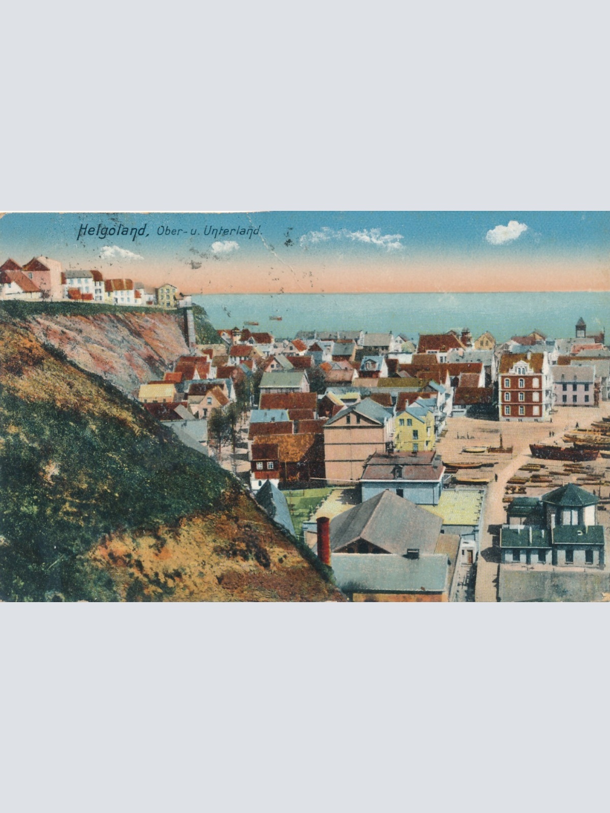 AK aus Helgoland Ober u. Unterland Schleswig - Holstein  Ansichtskarte (9359)