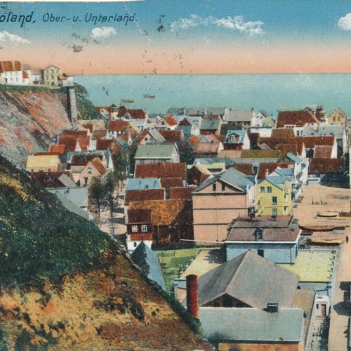 AK aus Helgoland Ober u. Unterland Schleswig - Holstein  Ansichtskarte (9359)