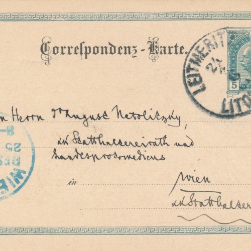 5 Heller - Ganzsachen - Karte 1901 aus Leitmeritz (10650)