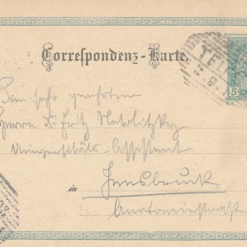 5 Heller - Ganzsachen - Karte 1903 aus Telfs  (10653)