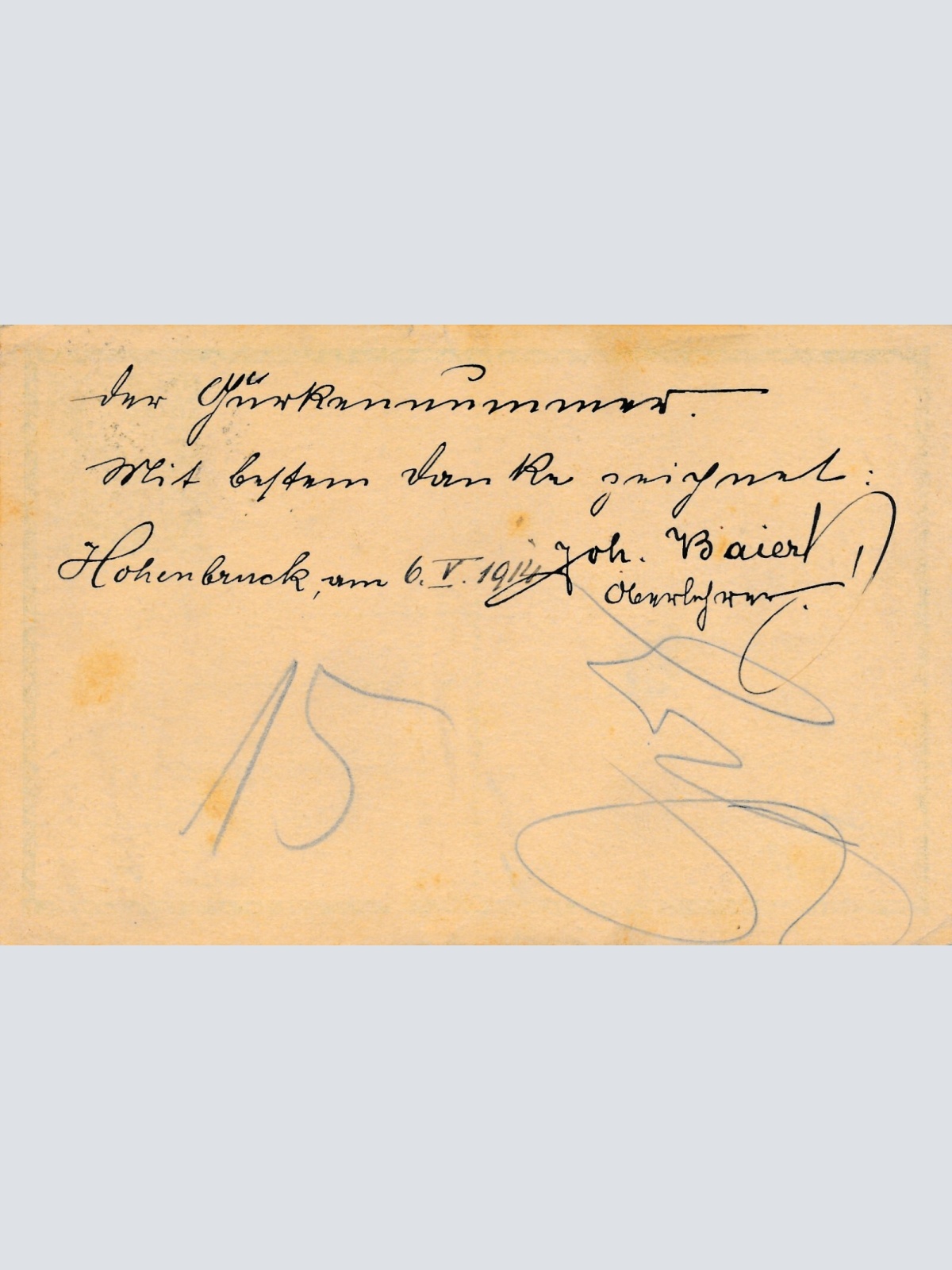 5 Heller - Ganzsachen - Karte 1914 aus Trutnov  (10654)