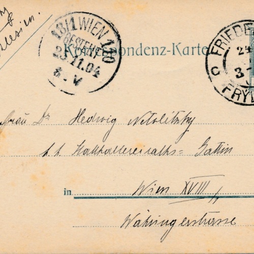5 Heller - Ganzsachen - Karte 1904 aus Friedek  (10655)