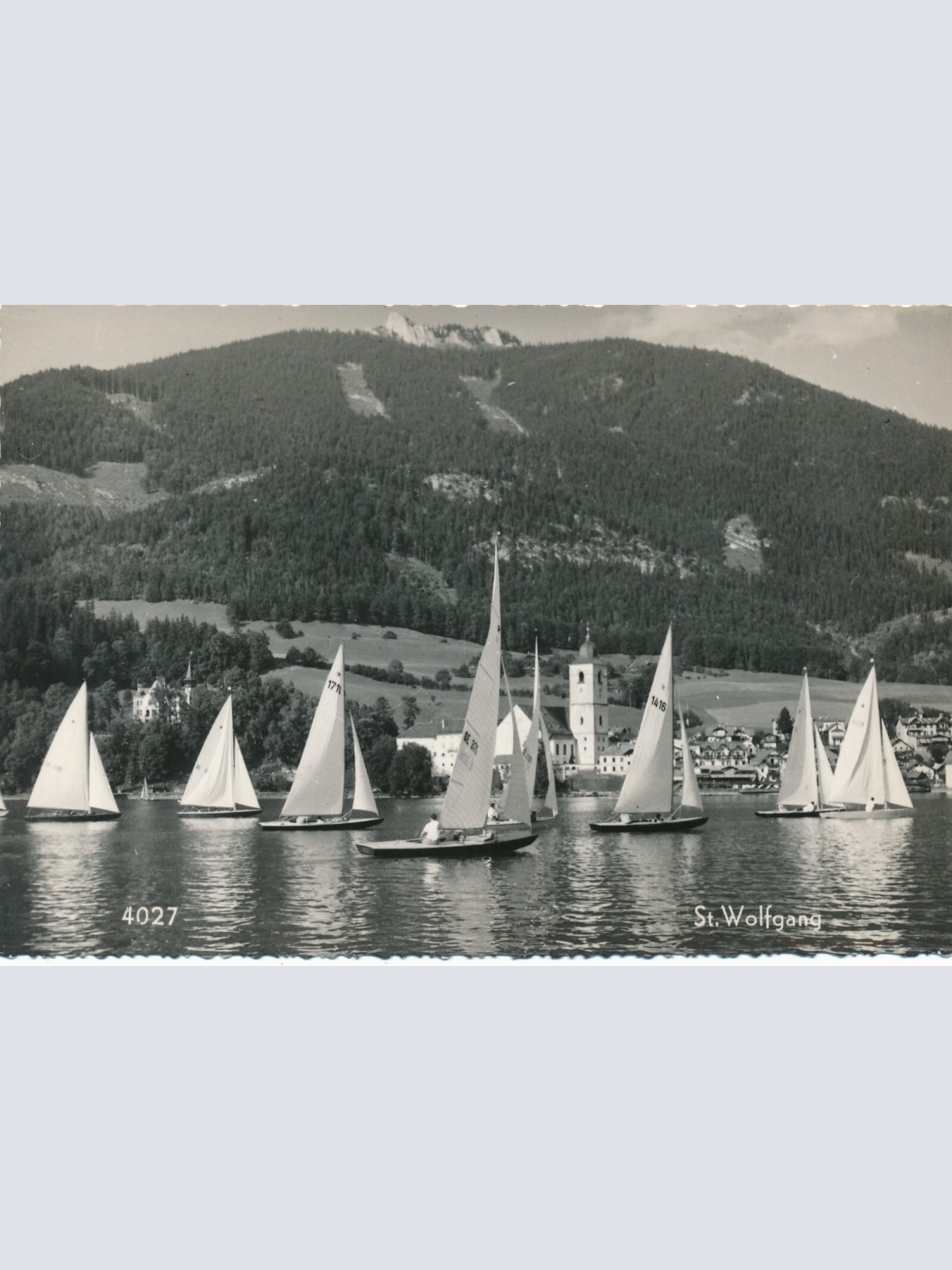 AK St.Wolfgang mit Segelbooten Oberösterreich Ansichtskarte (10640)