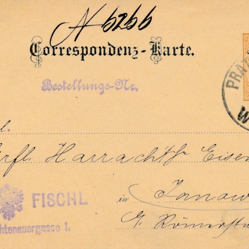 2 Kreuzer - Ganzsachen - Karte 1889 aus Wien Praterstrasse (10677)