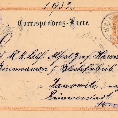 2 Kreuzer - Ganzsachen - Karte 1891 aus Hainfeld (10681)