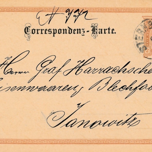 2 Kreuzer - Ganzsachen - Karte 1891 aus Sternberg (10672)