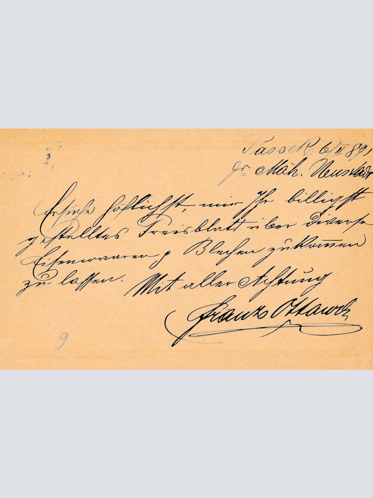 2 Kreuzer - Ganzsachen - Karte 1891 aus Sternberg (10672)