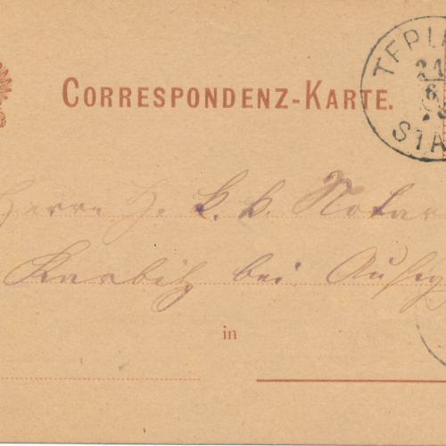 2 Kreuzer - Ganzsachen - Karte aus Teplitz (10136)