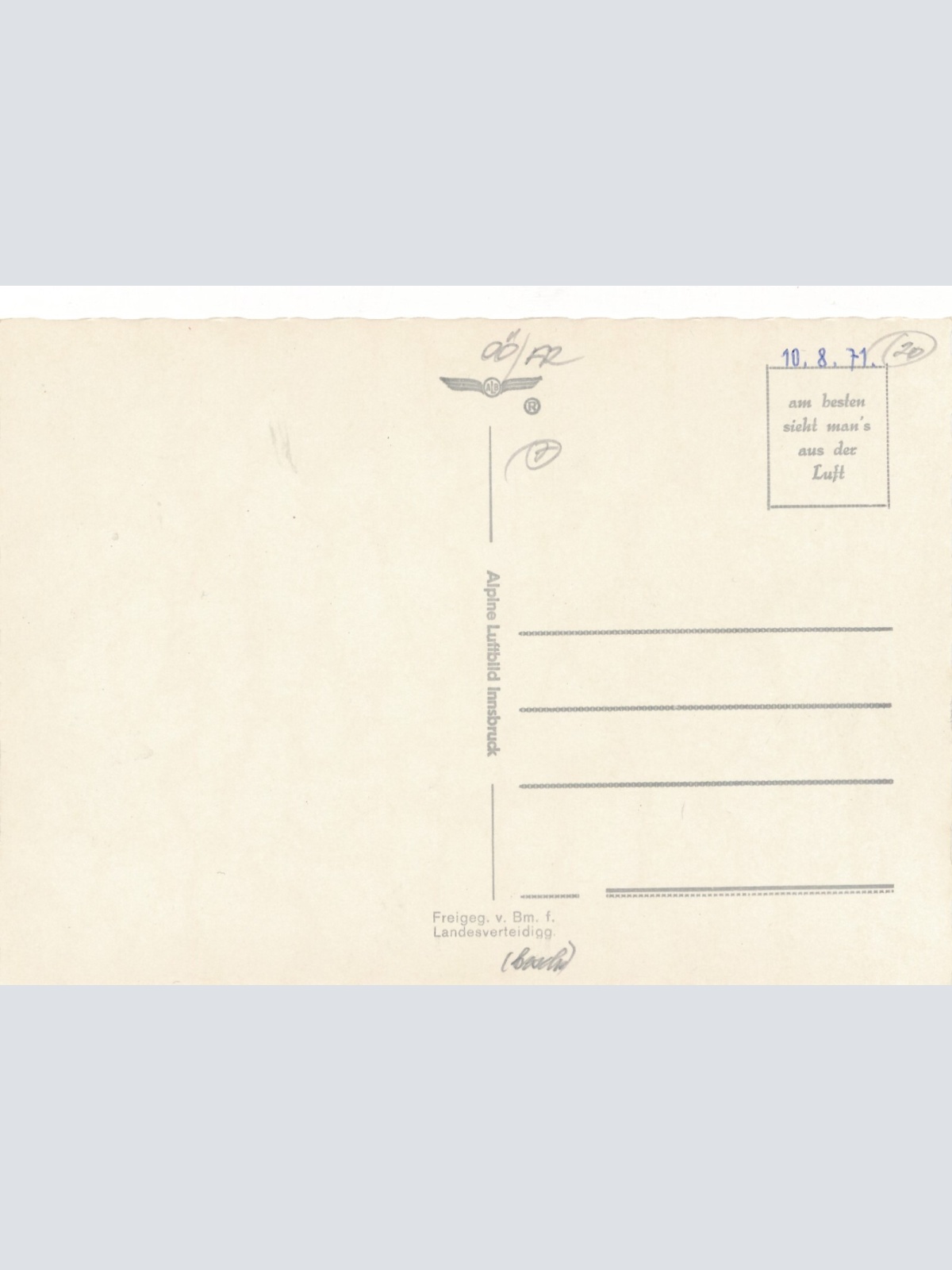 AK aus Pierbach Oberösterreich Fliegerfoto (J108)