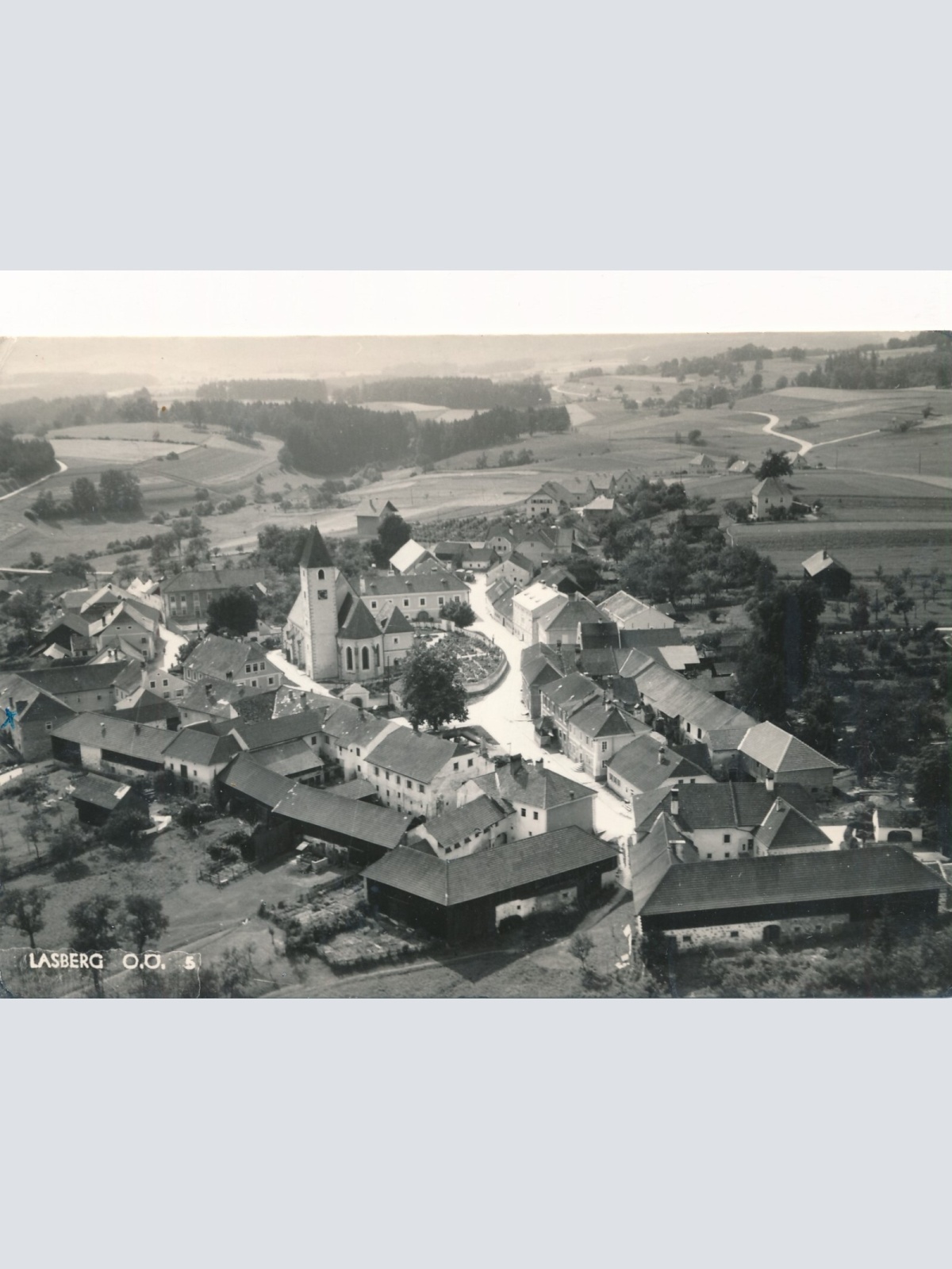 AK aus Lasberg Oberösterreich Fliegerfoto (J122)