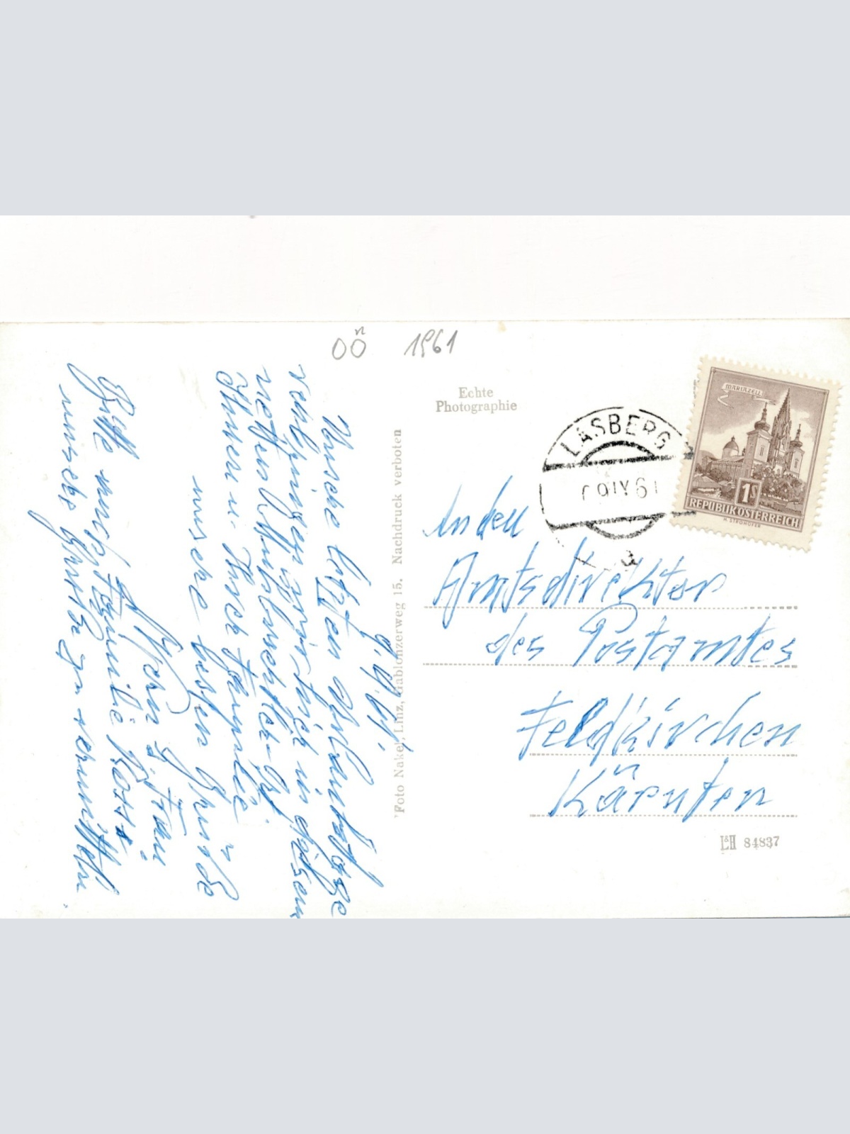 AK aus Lasberg Oberösterreich Fliegerfoto (J122)