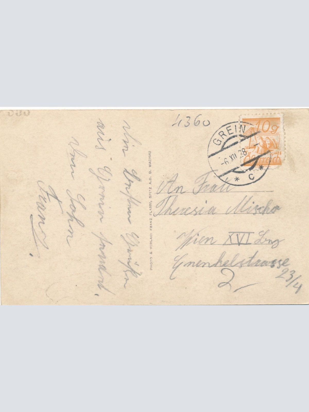 AK aus Grein a. Donau Oberösterreich Fliegerfoto (J104)