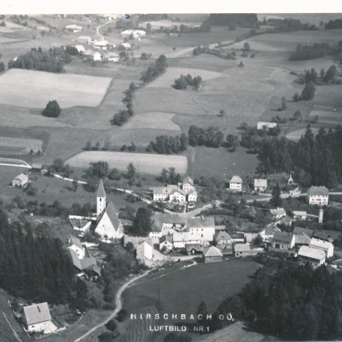 AK aus Hirschbach b. Freistadt Oberösterreich Fliegerfoto (J146)