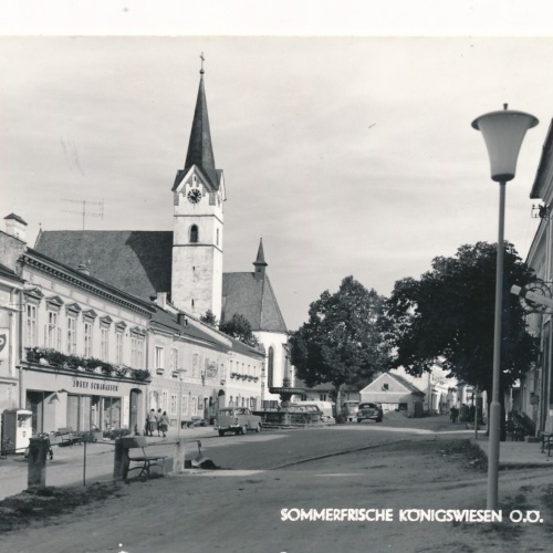 AK aus Königswiesen Oberösterreich Straßenansicht (J130)