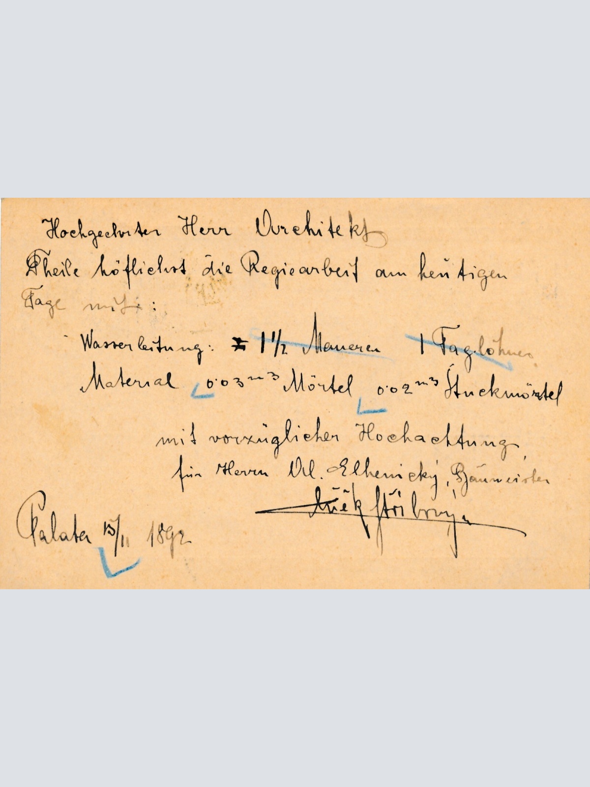 2 Kreuzer Ganzsachen - Karte 1892 aus Smichow Stadt (10443)