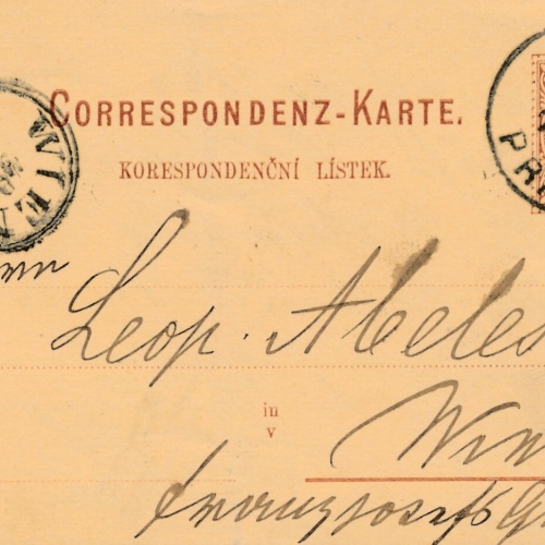 2 Kreuzer Ganzsachen - Karte 1883 aus Prag (10447)