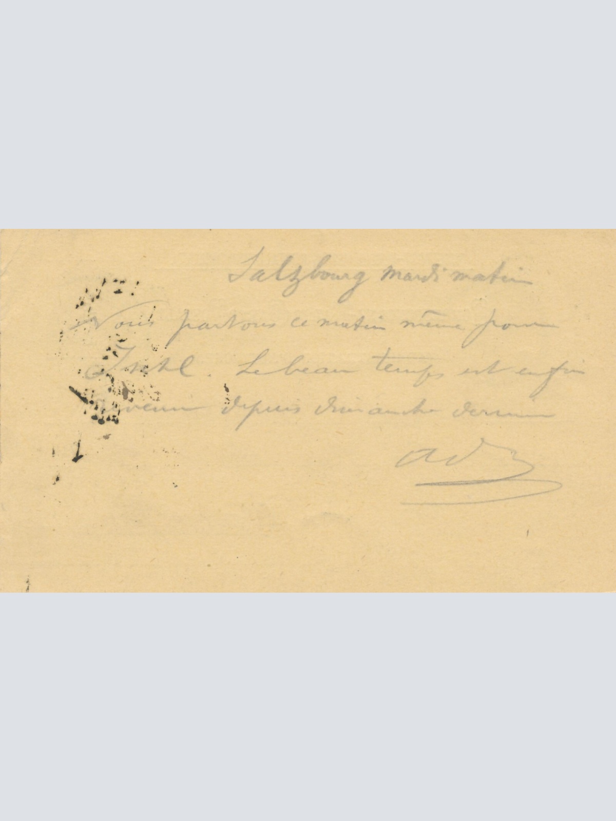 5 Kr. Ganzsachen - Karte 1888 aus Salzburg Bahnhof (10510)