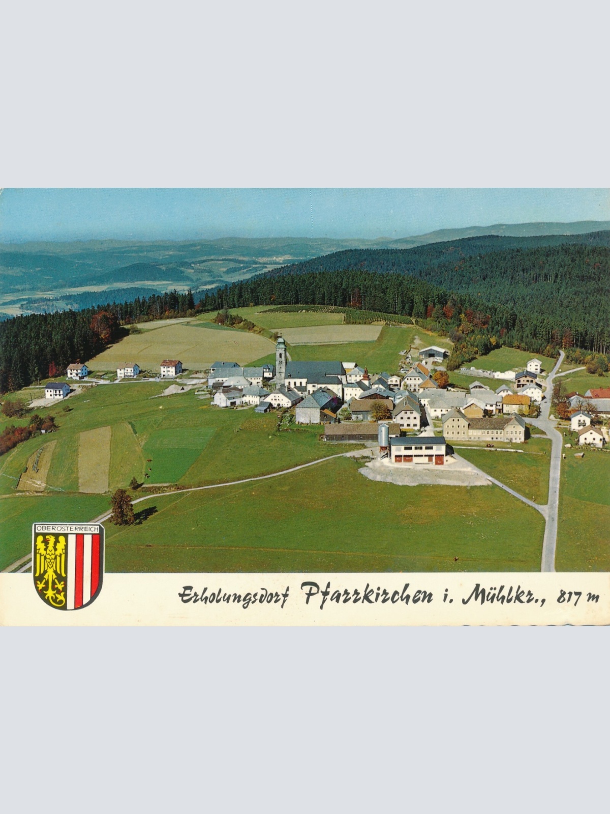 Scheurecker - Luftbild aus Pfarrkirchen Oberösterreich Ansichtskarte (10920)