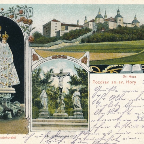 AK aus Pozdrav ze sv. Hory Tschechoslowakei Ansichtskarte (10968)