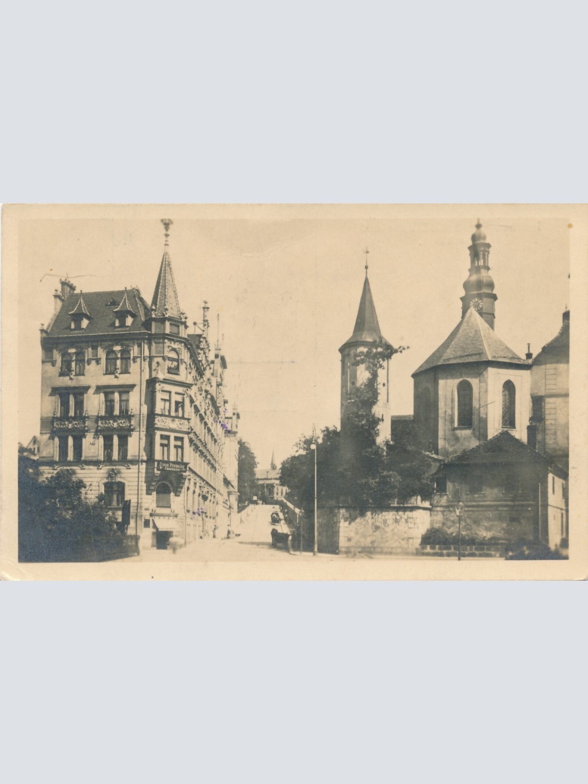 AK aus Reichenberg mit Schloßkirche Tschechoslowakei Ansichtskarte (10970)