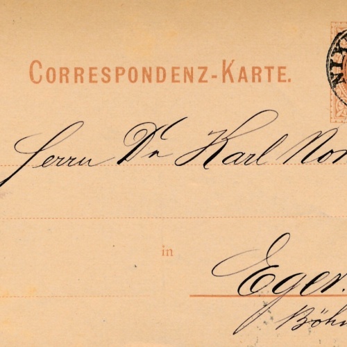 2 Kreuzer - Ganzsachen - Karte 1877 aus Nixdorf (10858)