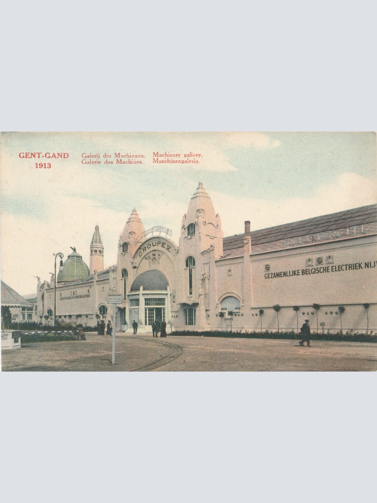 AK aus Gent Gand 1913 Maschienengalerie Belgien Ansichtskarte (10879)