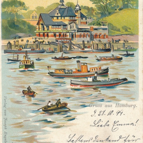 Litho - Karte gruss aus Hamburg Ansichtskarte (10902)