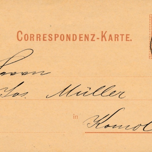 2 Kreuzer - Ganzsachen Karte 1885 aus Wien + Zudruck (11118)