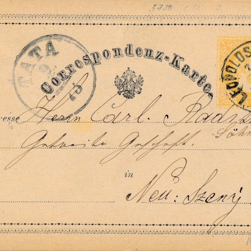 2 Kreuzer - Ganzsachen Karte 1873 aus Wien Leopoldstadt (11124)