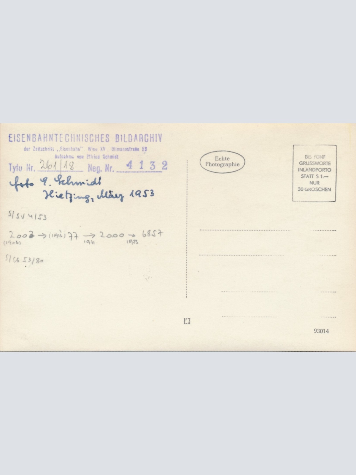 Motiv - Foto - Karte Eisenbahn - Straßenbahn (11101)