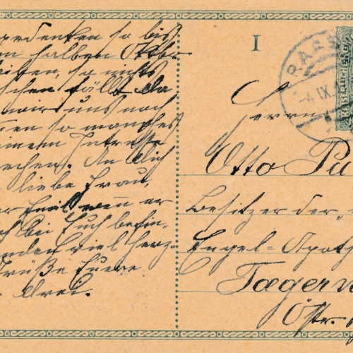 8 Heller Ganzsachen - Karte Frageteil 1817 aus Raab (11009)