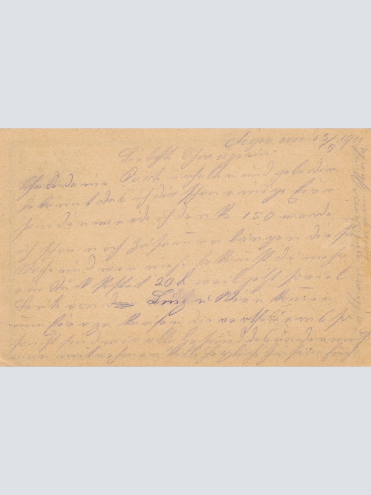 8 Heller Ganzsachen - Karte 1911 aus Aigen (11002)