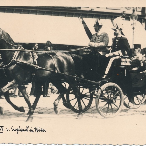 AK Kaiser Franz Josef und König Eduard VII in der Kutsche Ansichtskarte (10991)
