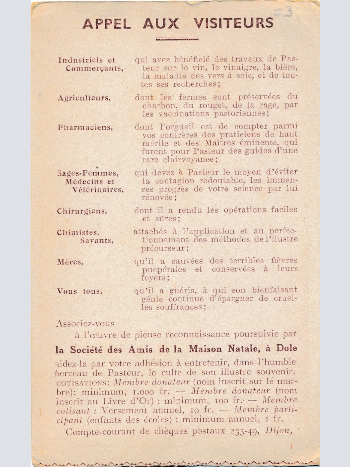 AK aus Dole Souvenir de la Maison Natale Frankreich Ansichtskarte (11031)