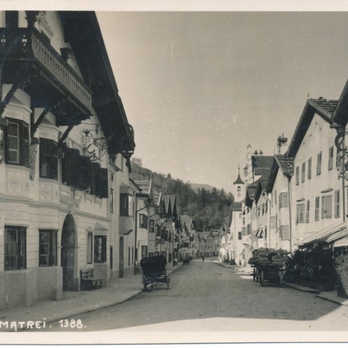 AK aus Matrei am Brenner mit Kutschen Tirol Ansichtskarte (9703)
