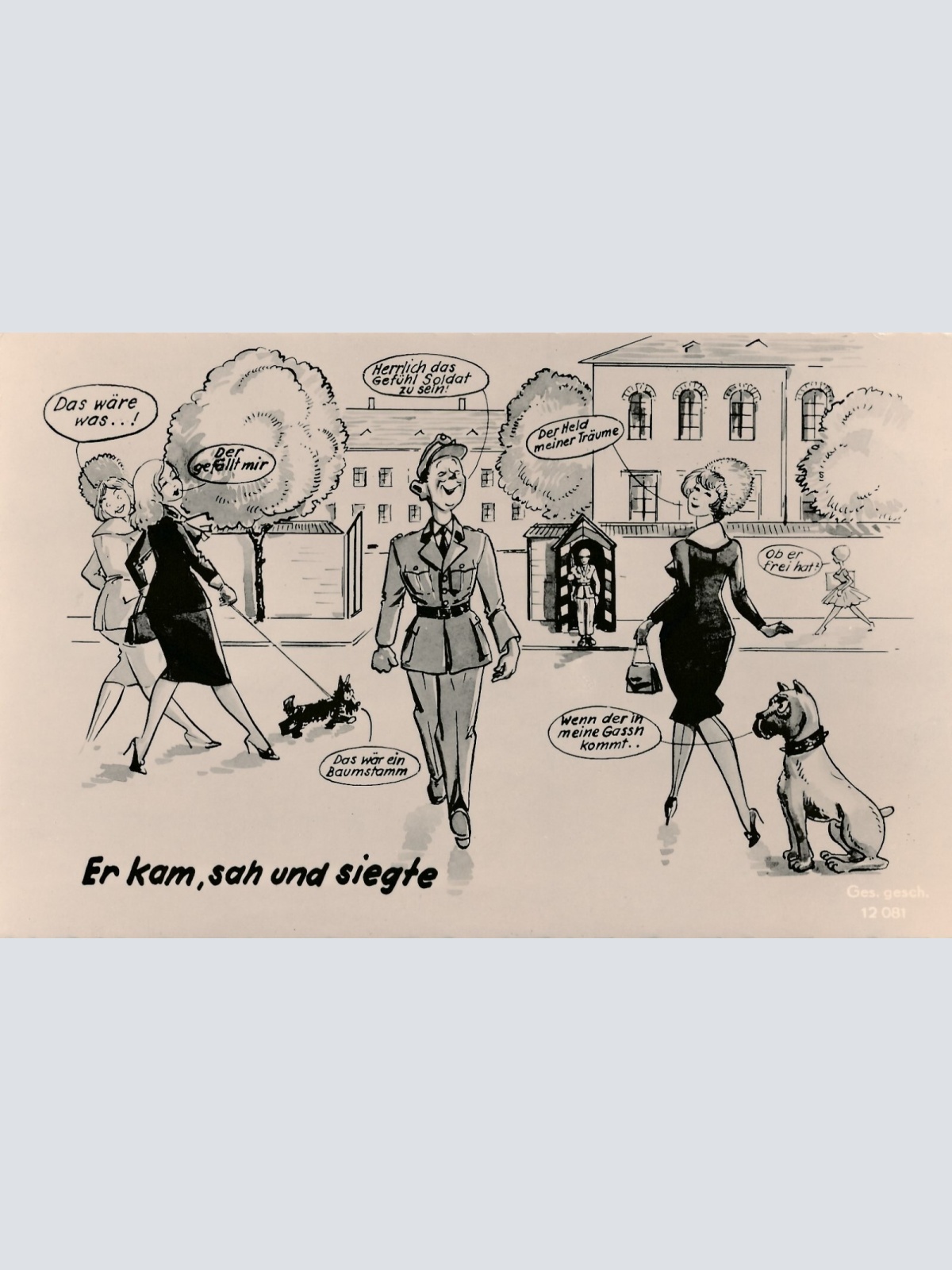 Motiv - Karte Er Kam sah und Siegte (10771)