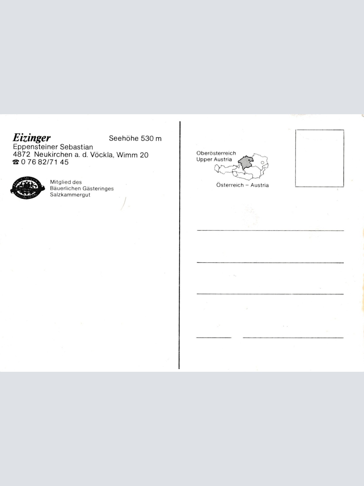 AK aus Neukirchen Urlaub am Bauernhof Oberösterreich Ansichtskarte (11247)