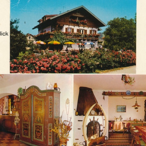 AK aus Mondsee Pension Dachsteinblick Oberösterreich Ansichtskarte (11245)