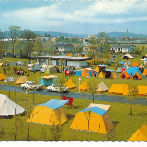 AK aus Braunau mit Campingplatz Oberösterreich Ansichtskarte (11285)