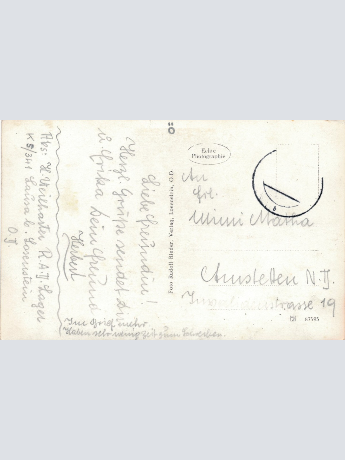 AK aus Lausa R.A.D. Lager Oberösterreich Ansichtskarte (11205)