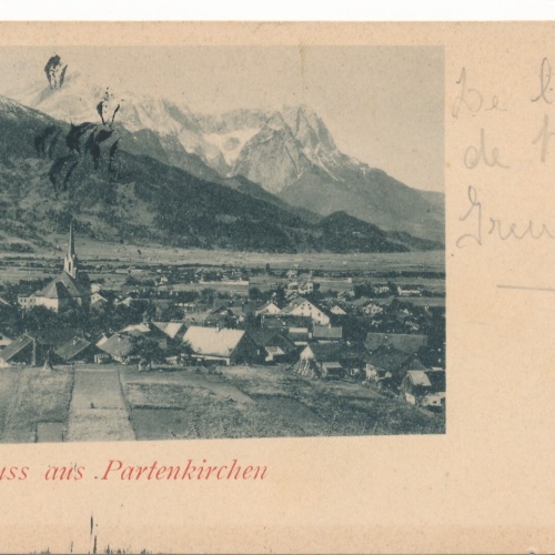 AK gruss aus Partenkirchen Bayern Ansichtskarte (11375)