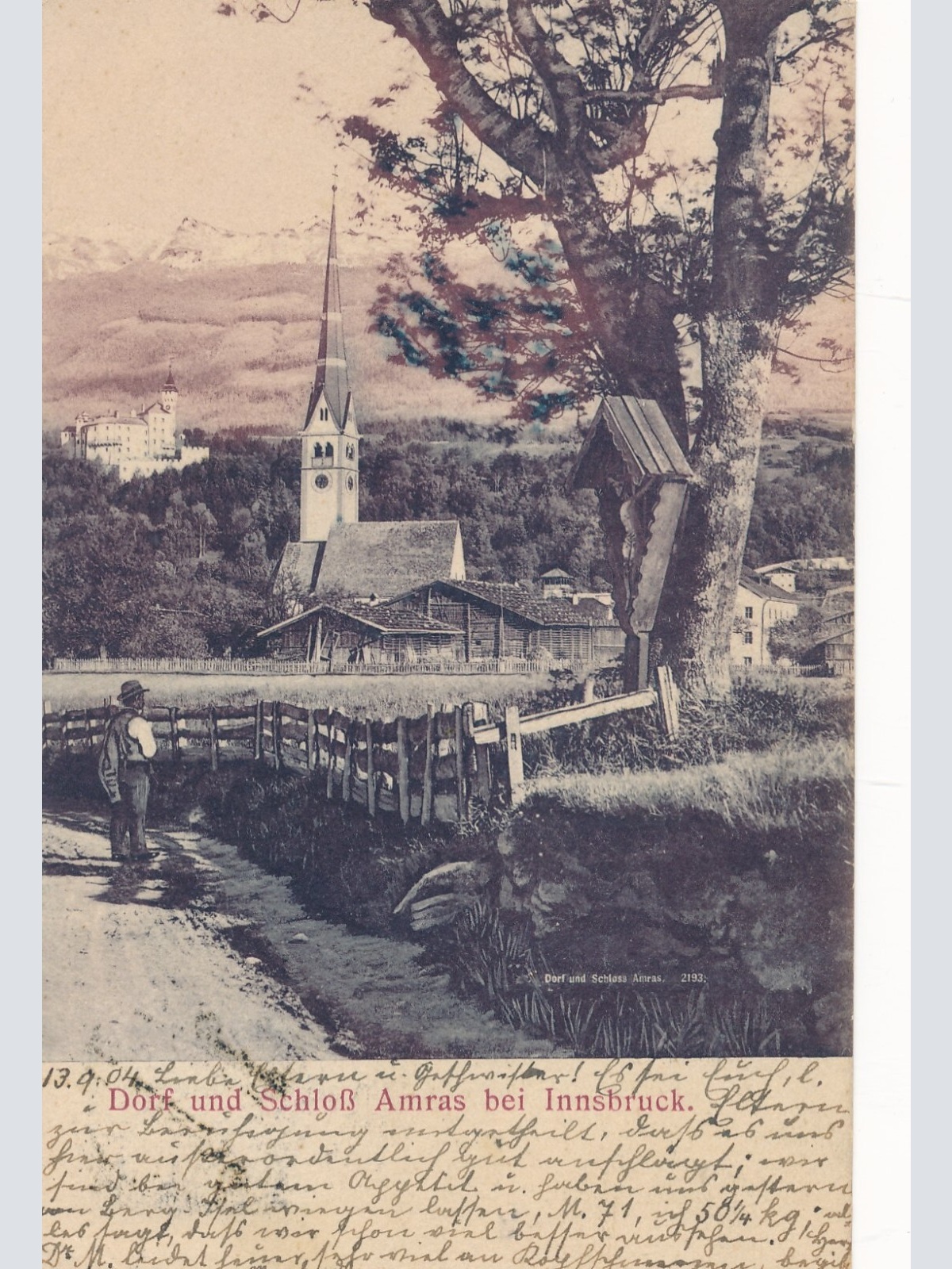 AK aus Dorf und Schloss Ambras Innsbruck Tirol Ansichtskarte (11415)