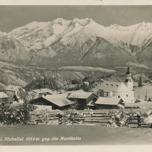 AK aus Schönberg mit Nordkette Tirol Ansichtskarte (11416)