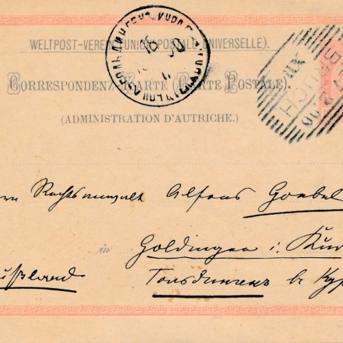 10 Heller Ganzsachen - Karte 1900 aus Bruch mit Kastenstempel (11398)