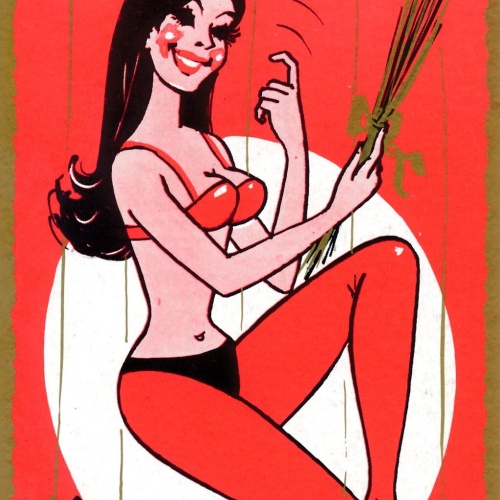 Motiv - Karte vom Krampus Allenhand hörd man von dir Krampusine (11344)